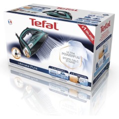Tefal Ultimate Pure FV9844E0 Steam Iron 3200W - Powerful, Stylish Black & Green Design for Effortless Ironing!